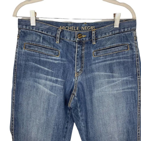 Michele Negri Firenze Oslo Slightly Washed Indigo Jeans size 10 - Picture 3 of 6